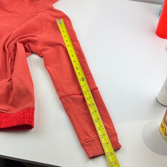 Rare Lululemon Orange Hooded Sweatshirt with Satin Trim - Picture 10 of 12